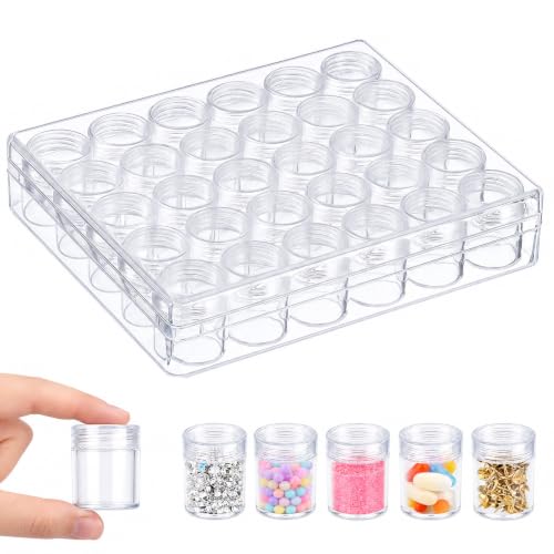 30 Grids Diamond Painting Storage Containers, Portable Bead Art Organizer Case with Lids for Crafts, Jewelry DIY - size: 6.3 X 5.3 X 1.4inch