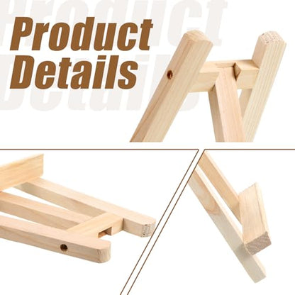 Xthrotsenk 8 Inch Mini Easel Stand Small Easel for Painting Small Tabletop Display Stand Wooden Picture Wooden Picture-Stand Artist Easels for Photos Paintings Crafts