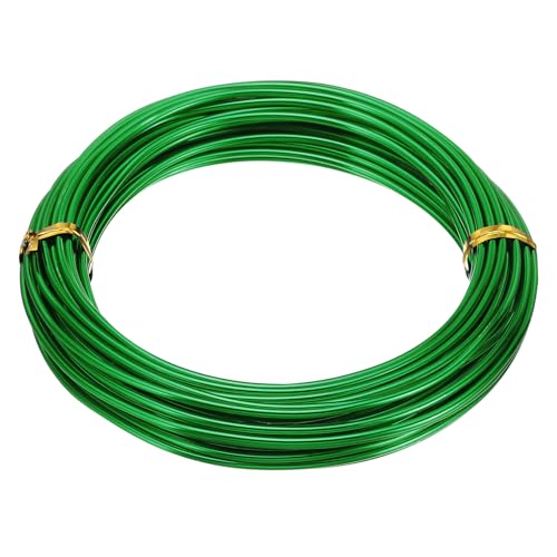 PATIKIL 32.8ft Aluminum Wire, 1pcs Jewelry Wire Aluminum Craft Wire 2mm 12 Gauge Wire Metal for Jewelry Making Beading Crafting Pendants Art, Green - color: Green, size: 2mm