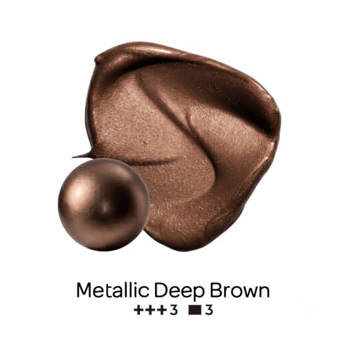 Nicpro Metallic Deep Brown Acrylic Paint, 8.45oz/250ml Craft Paint | Large Non Toxic, Non Fading Art Paint for Wood, Metal, Clay, Fabric, Canvas, Ceramic, Furniture, Handcrafts - color: Metallic Deep Brown, size: 8.45 Fl Oz (Pack of 1)