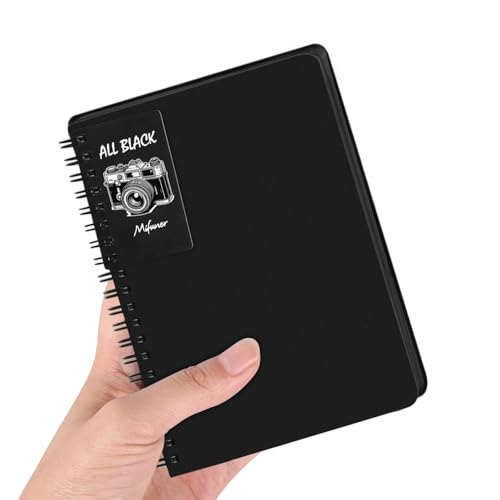 5x7 Black Paper Mixed Media Sketchbook,Small Spiral Notebook Junk Journal | 110gsm,70Sheets,Acid-Free,Travel Pocket Sketch Pad for Drawing,Illustration,Ideal for Most Dry Media - color: 1-BlackPaper-SideSpiral