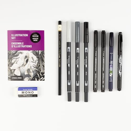 Tombow 56302 Illustration Set. Tools for Drawing and Illustrating