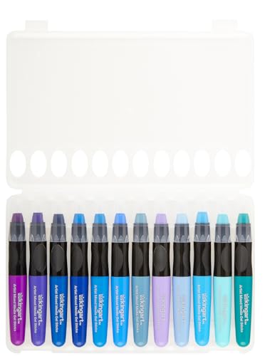 KINGART GS034-1 Mixed Media Gel Stick Crayon, Pale Turquoise | 1-Piece Artist Crayon: Brush on water for watercolor effects; odorless and non-toxic - color: Pale Turquoise