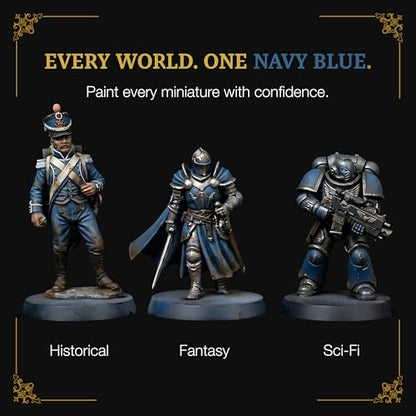 Ludus Bellum Miniature Paint Navy Blue Color 18ml Dropper Bottle, Professional Acrylic Paint for Miniatures & Models, Provides Quality Acrylic Tones and Shades for Warhammer 40K D&D Figures - color: Navy Blue