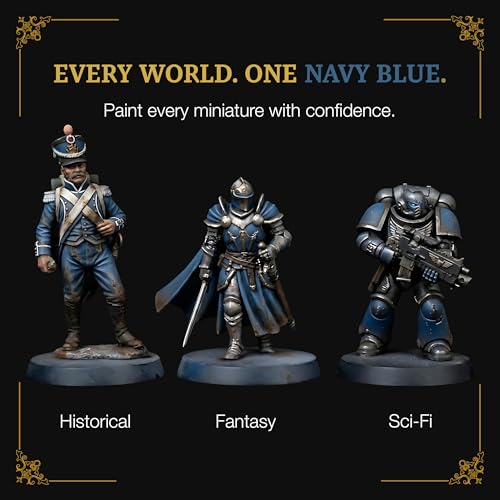 Ludus Bellum Miniature Paint Navy Blue Color 18ml Precision Dropper Bottle | Professional Acrylic Paint for Miniatures & Models, Provides Quality Acrylic Tones and Shades for Warhammer 40K D&D Figures - color: Navy Blue