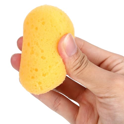 6Pcs Pottery Sponges for Clay, 2.5inch Round Craft Small Yellow Painting Sponge, Synthetic Sponges for Pottery and Cleaning Horse Saddle, Watercolors Painting Sponge, Pottery Tools and Supplies