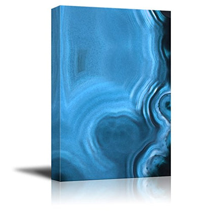 wall26 Canvas Wall Art - Blue Agate Pattern - Giclee Print Gallery Wrap Modern Home Art Ready to Hang - 12x18 inches - color: Artwork - 08, size: 18"L x 12"W