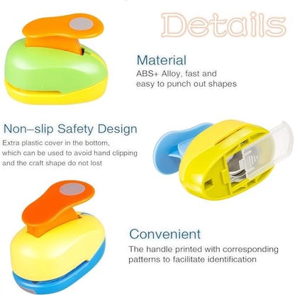 Circle Punch 5/8 inch Craft Lever Circle Shape Lever Punch Handmade Paper Candy Color by Random 5/8 inch（16mm） - color: EVA-Circle-5/8