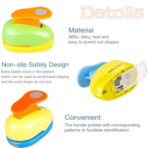 Circle Punch 1/2 inch Craft Lever Circle Shape Lever Punch Handmade Paper Candy Color By Random 1/2 inch（12mm） - color: EVA-Circle-1/2