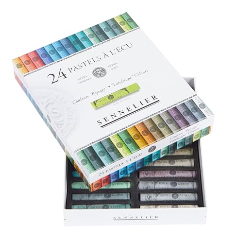 SENNELIER Extra-Soft French Pastel Landscape Artist Box Set, 24-Colors