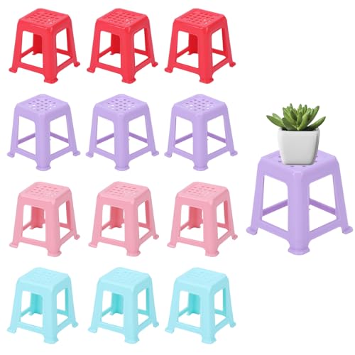 12PCS Canvas Stands for Mini Canvas Feet Risers, Fluid & Acrylic Pouring Paint Supplies, Solid Color Plastic Paint Pouring Tools for Canvases Plastic Painting Pouring Tools for Painting Supplies, Mixed Color