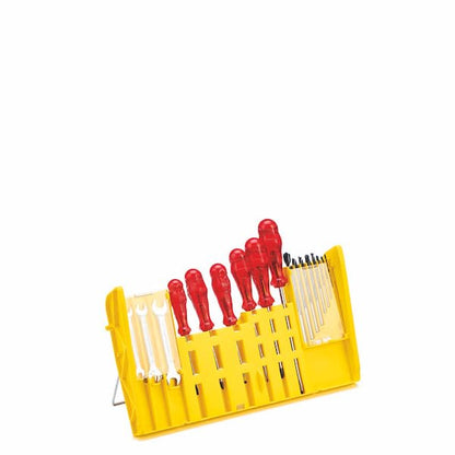 Compacto Tool Organizer Box with Removable Tray | Heavy-Duty Plastic Toolbox with Compartments for DIY, Electrical, and Craft Tools | Portable, Lockable & Durable | 10,62''X14,96''X8,66'' | by Onuva