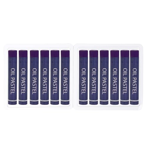 PATIKIL Purple Oil Pastels, 12Pcs Soft Oil Crayons Creamy Pastels Stick Art Supplies for Art Painting Drawing Blending Graffiti for Artists Beginners - color: Purple