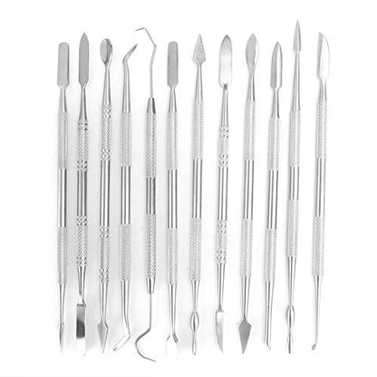 Carving Tool, Wax Carvers Set Double Ended Stainless Steel Polymer Pottery Clay Carving Tool