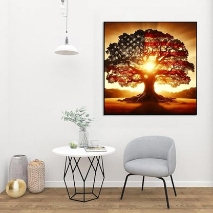 Diamond Art Kits for Adults,Tree Square Diamond Painting Kits 12x12in - color: DP03010