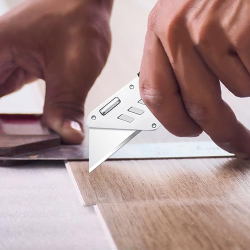 Harita 90 pcs Utility Knife Blades, SK5 Steel Box Cutter Blade with Storage Case, Standard Razor Blades for Box Cutter Utility Knife Replacement, Sharper Refilled Knife Blades - color: Silver, size: 90 Pack