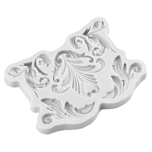 Baroque Scroll Lace Polymer Clay Molds Filigree Silicone Mold | Relief Flower Lace Mold Jewelry Making Epoxy Resin Casting Air Dry Polymer Clay Crafts - color: Style I