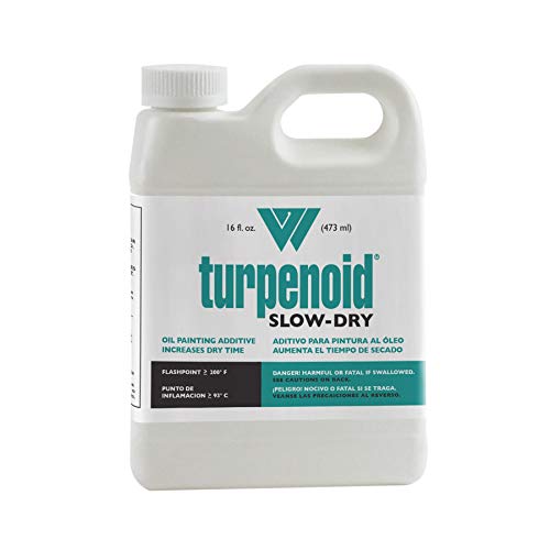 Weber Turpenoid Slow-Dry Oil Painting Additive, 16 fl. oz./473ml Bottle, Clear, 1 Each (1636) - size: 4 Fl Oz (Pack of 1)