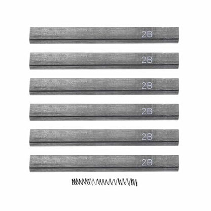 MECCANIXITY Compressed Charcoal Sticks, 2B Grade Square Vine Charcoal Sticks Set Art Supplies for Painting Drawing Sketching Shading Artists Beginners(Pack of 6) - style: 2B