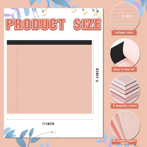 Lincia 6 Pcs Legal Pads Landscape Notebook, Gradient Orange - color: Gradient Orange