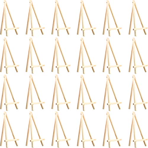 24 Pack Mini Wood Display Easel (8 Inch) - size: 8 Inch
