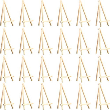 24 Pack Mini Wood Display Easel (8 Inch) - size: 8 Inch