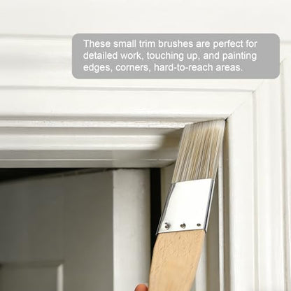 Great Andrew Trim Paint Brushes Set of 4, 0.25" 0.5" 0.7" 1"