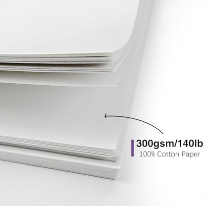 30 Pack Foldable Blank Watercolor Cards with Envelopes 5"x7" - size: 5x7" Cards*30+4x6" Postcards*10