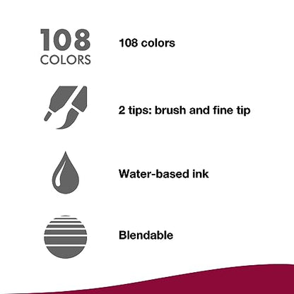 Tombow Dual Brush Pen, ABT, No. 565 (AB-T565) - color: 565 Deep Blue