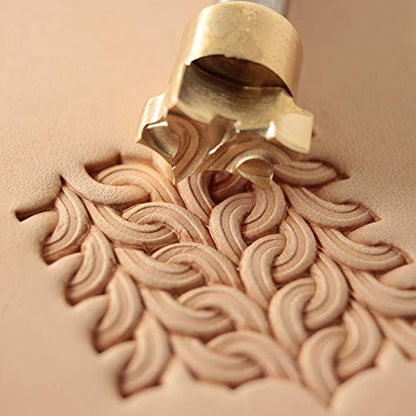 DandS ltd Leather Stamp Tool, Basket Weave, Professional Steel Craft Tool for Leatherworking, Embossing, Carving & Stamping Leather Projects, Belts Wallets & DIY Projects Compatible with Mallet #419 - color: Basket Weave 0.43" X 0.47"