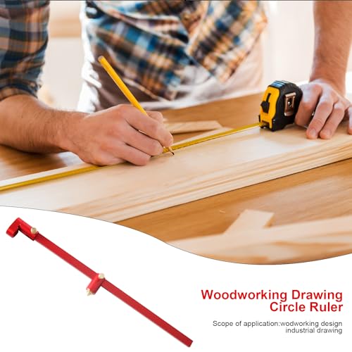 300mm Compass Tool - Large Woodworking Scriber, Circle Marking Gauge (Red) - style: Red-300mm