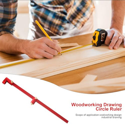 300mm Compass Tool - Large Woodworking Scriber, Circle Marking Gauge (Red) - style: Red-300mm