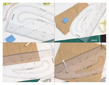 Liquidraw Pattern Maker & Grading Ruler Set | Imperial & Metric Sewing Tools for Pattern Cutting, Marking & Drafting | Clear Acrylic Quilting & Dressmaking Rulers for Fashion Design & Tailoring - style: Pattern Maker & Grading Ruler Set
