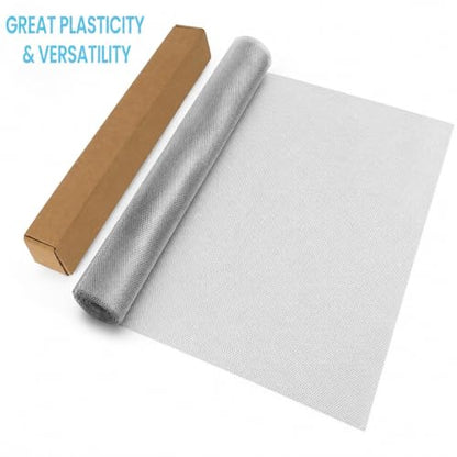 Sculpting Wire Mesh Roll 16" x 196.8" (0.08" x 0.11" Dense Grid), Aluminum Mesh Armature Mesh, Flexible Metal Mesh for Clay Support, Modeling, DIY Art & Craft Projects, Rustproof