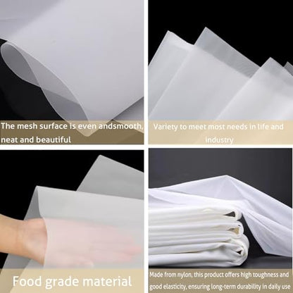 39.37"X39.37" Nylon Mesh Fabric, 60 100 200 300 400 500 Mesh | Nylon Mesh Filter Fabric, Reusable Strainer Cloth for Milk, Juice, Paint - style: 400mesh