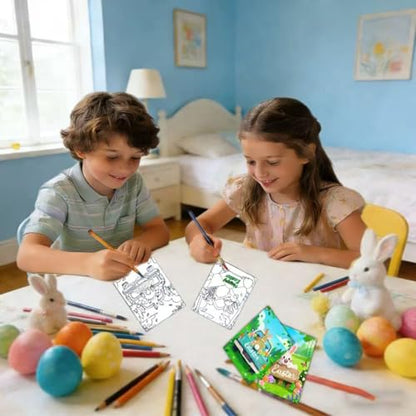 Niteform 12 Packs Easter Pre Drawn Canvas to Paint - 5x7 in Pre Printed Canvas Boards, Pre Stretched Outline Painting Kits for Beginners, Adults, Party Favors & Spring Craft Activities - style: 5*7-easter