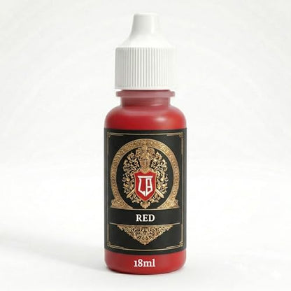 Ludus Bellum Miniature Paint Red Color 18ml Precision Dropper Bottle | Professional Acrylic Paint for Miniatures & Models, Provides Quality Acrylic Tones and Shades for Warhammer 40K D&D Figures - color: Red