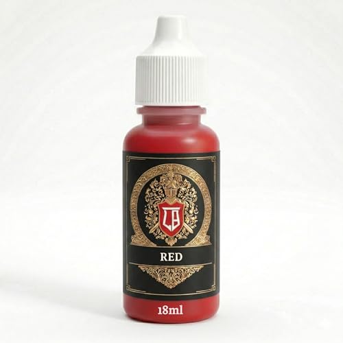 Ludus Bellum Miniature Paint Red Color 18ml Precision Dropper Bottle | Professional Acrylic Paint for Miniatures & Models, Provides Quality Acrylic Tones and Shades for Warhammer 40K D&D Figures - color: Red