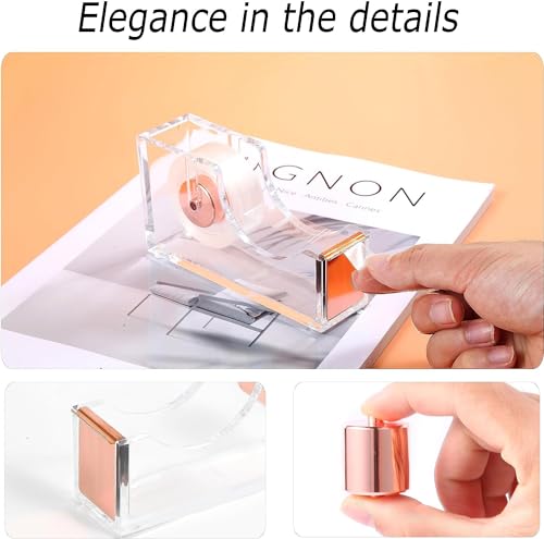 Gawsey Rose Gold Desk Organizers and Accessories with Desk Organizer 360° Rotating Pen Holder and Office Supplies, Cute Stationery Supplies Set - color: B-Rose Gold