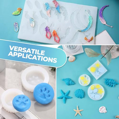 LET'S RESIN Silicone Mold Making Kit Liquid Silicone Rubber 140oz/1 Gallon | Translucent Clear Mold Making Silicone-Mixing Ratio 1:1-Molding Silicone for Resin Molds,Silicone Molds Maker DIY Making - size: 140 oz