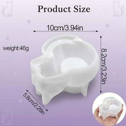 3D Cat Resin Molds, Animal Candle Silicone Molds for Epoxy Resin - color: Cat Resin Mold