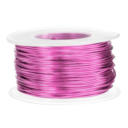 HARFINGTON 18 Gauge Aluminum Craft Wire 1.0mm 98.5ft Flexible Bendable Anodized Metal Jewelry Sculpting Wire for Jewelry Making Modelling Craft DIY, Dark Pink - color: Dark Pink, size: 30M x 1.0mm