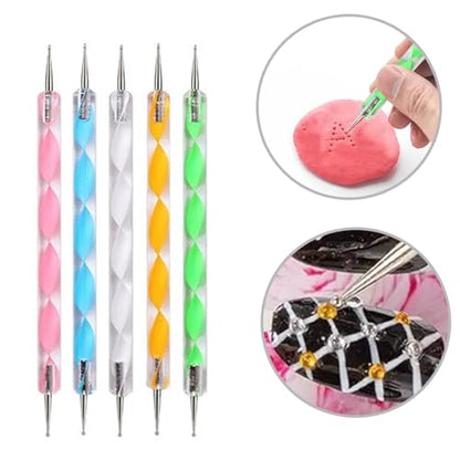 38PCS Mandala Dotting Tools & Art Brush Kit, Dot Painting Set with Nail Brushes, Dotting Pens, Acrylic Rods, Paint Palette for Rock Painting, Nail Art, Pottery Clay, DIY Crafts for Beginners - color: 38Pcs