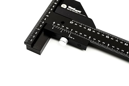 Scriber Gauge 37 Inch – Extra Long Measuring and Marking Ruler, Layout and Joinery Gauge, CNC Aluminum Square Tool for Woodworking, Carpentry, Framing, DIY Projects (New Version) - size: 37 Inch