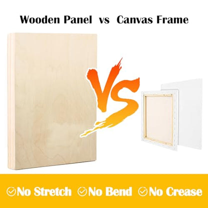 2 Pack 36x48'' Unfinished Gallery Birch Wood Canvas Panels | 1 1/2’’ Deep Wood Canvas, Cradle Boards for Painting, Acrylic Pouring, Art, Crafts, Epoxy Resin, Laser Engraving Cutting - size: 36*48 2 Pack