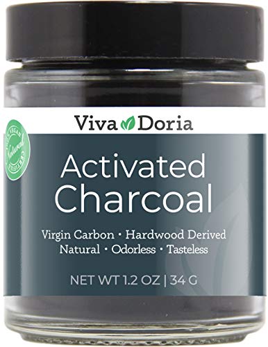 Viva Doria Activated Charcoal Powder, Hardwood Derived, Food Grade, 1.2 Oz Glass Jar - size: 1.2 Ounce (Pack of 1)