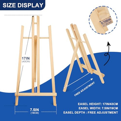 ESRICH 10PCS 17 Inch Tabletop Easels, Easel Stand for Painting | Tripod, Painting Party Easel, Kids Student Desktop Easel for Painting, Paint Easel for Canvas Paint - style: 10