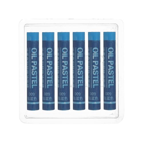 PATIKIL Cobalt Blue Oil Pastels, 6Pcs Soft Oil Crayons Creamy Pastels Stick Art Supplies for Art Painting Drawing Blending Graffiti for Drawing Beginners Artists - color: Cobalt Blue