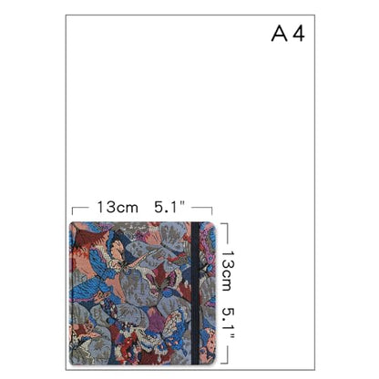 Mifuner Square 5x5 Bleedproof Marker Paper Pad,110 GSM Alcohol Ink Bristol Paper Sketchbook,Handmade Journal 88 Sheets (176 Pages) Markers Ink Mediums Art Sketch Book Blue Grey Butterfly - color: S-Blue Grey Butterfly