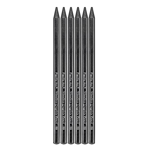 Pacific Arc Woodless Graphite Pencil 6 Pack Set, 8B, for Sketching, Drawing, Coloring and Art - color: 8B